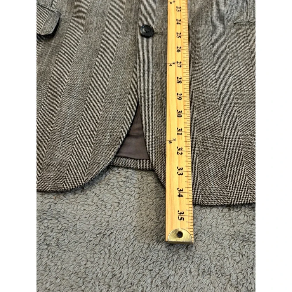 Joseph A Bank Sport Coat Blazer Mens 44R Gray Silk Camelhair Blend Jacket FLAW
